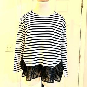 White with black stripes jersey with skirt